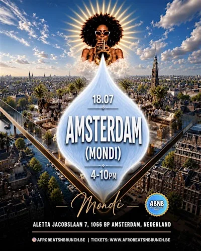 Afrobeats N Brunch x Amsterdam — Sat 18th July