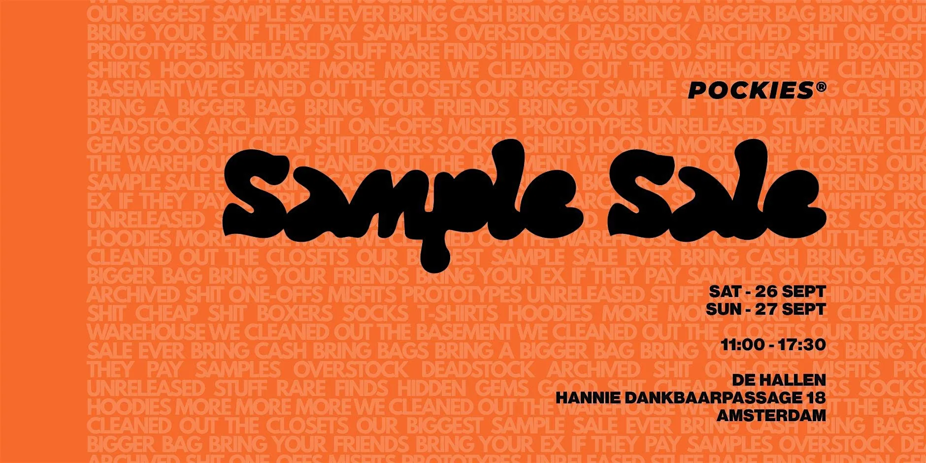 POCKIES SAMPLE SALE