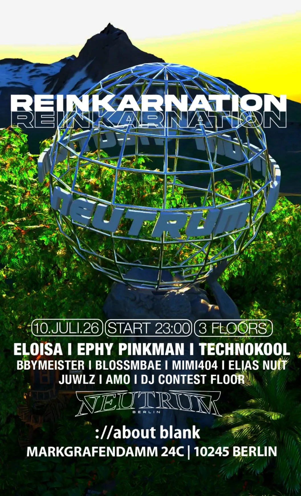 REINKARNATION  w. Ephy Pinkman, ELOISA, Technokool, MIMI404, Amo