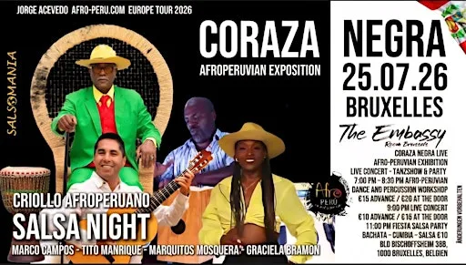 Coraza Negra Afroperuvian Live Concert et Fiesta  a Bruxelles