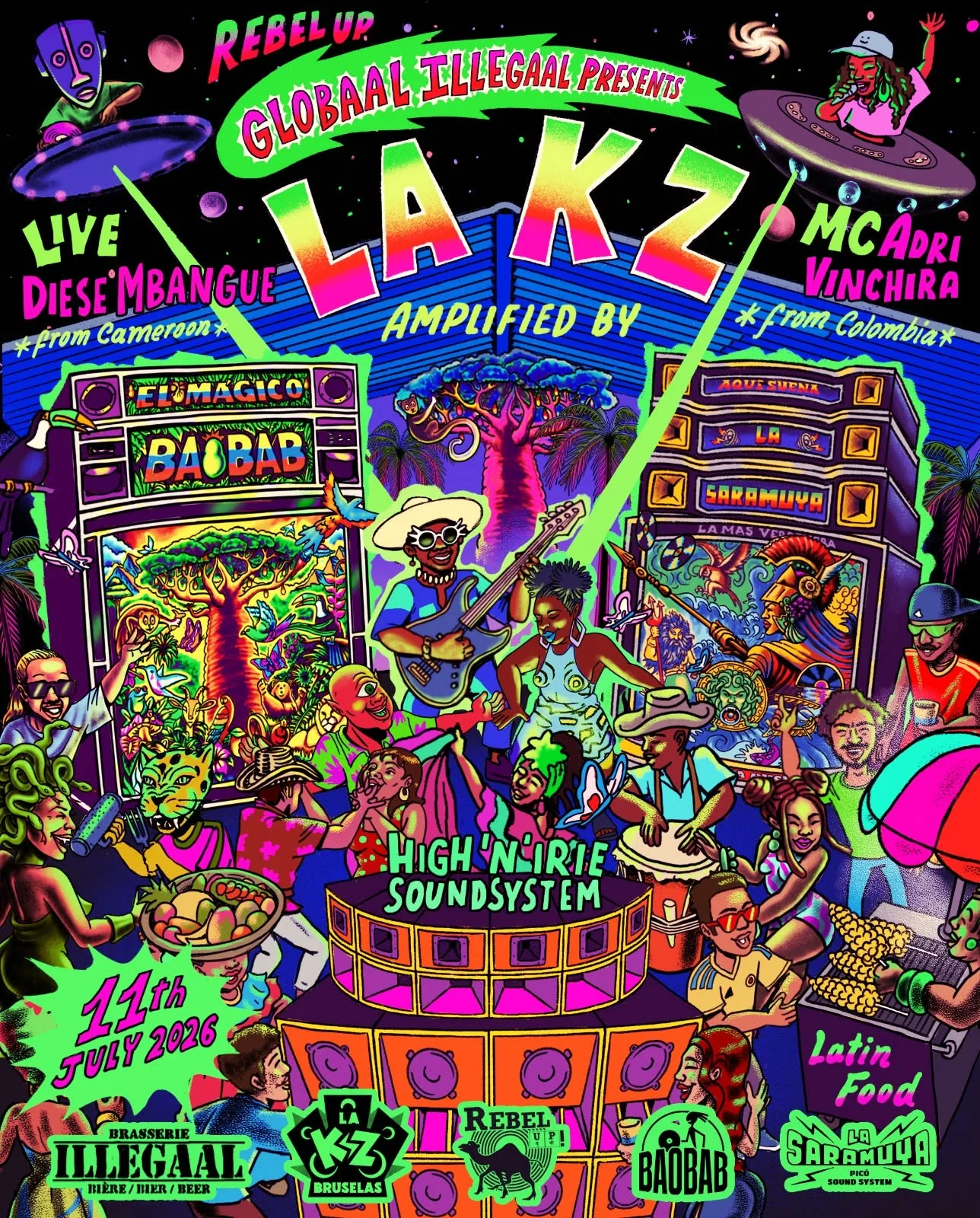 GLOBAAL Illegaal PRESENTS: LA KZ Colombian Picó soundsystem party with concerts, DJ sets & food