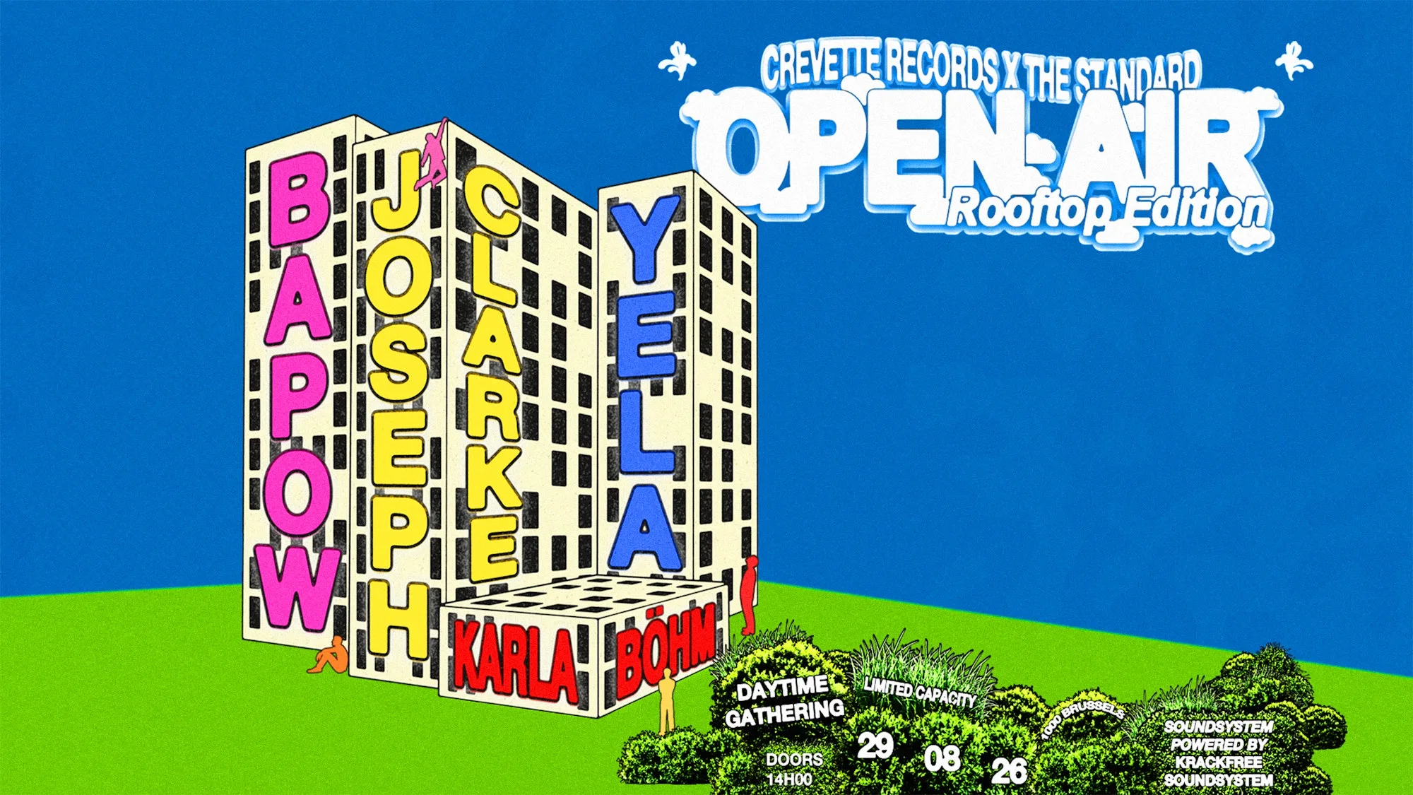 The Rooftop Open Air, with Crevette Records w/ Joseph Clarke, Karla Böhm, Yela, Bapow