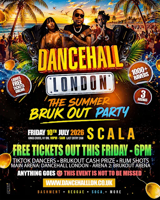 DANCEHALL LONDON - THE BIGGEST SUMMER BASHMENT PARTY - 1000+ RAVERS