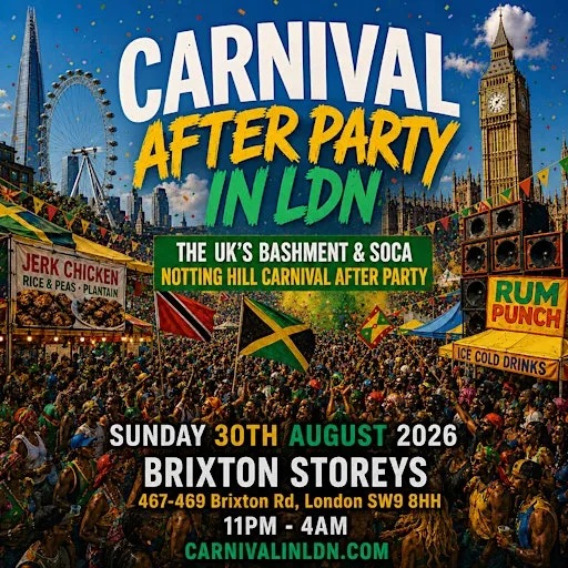 CARNIVAL IN LONDON: Notting Hill Carnival After Party in Brixton