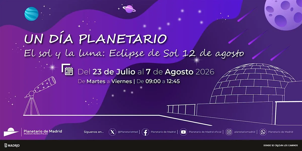 TALLERES SOL Y LUNA. ECLIPSE DE SOL 12 DE AGOSTO 2026
