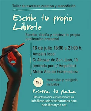 Taller de escritura creativa y autoedición: Escribe tu propio Librete