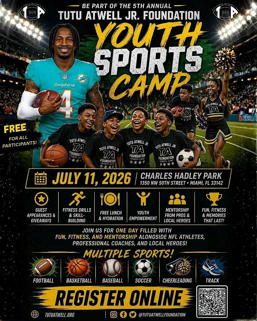 Tutu Atwell Junior Foundation’s 2026 Youth Sports Camp