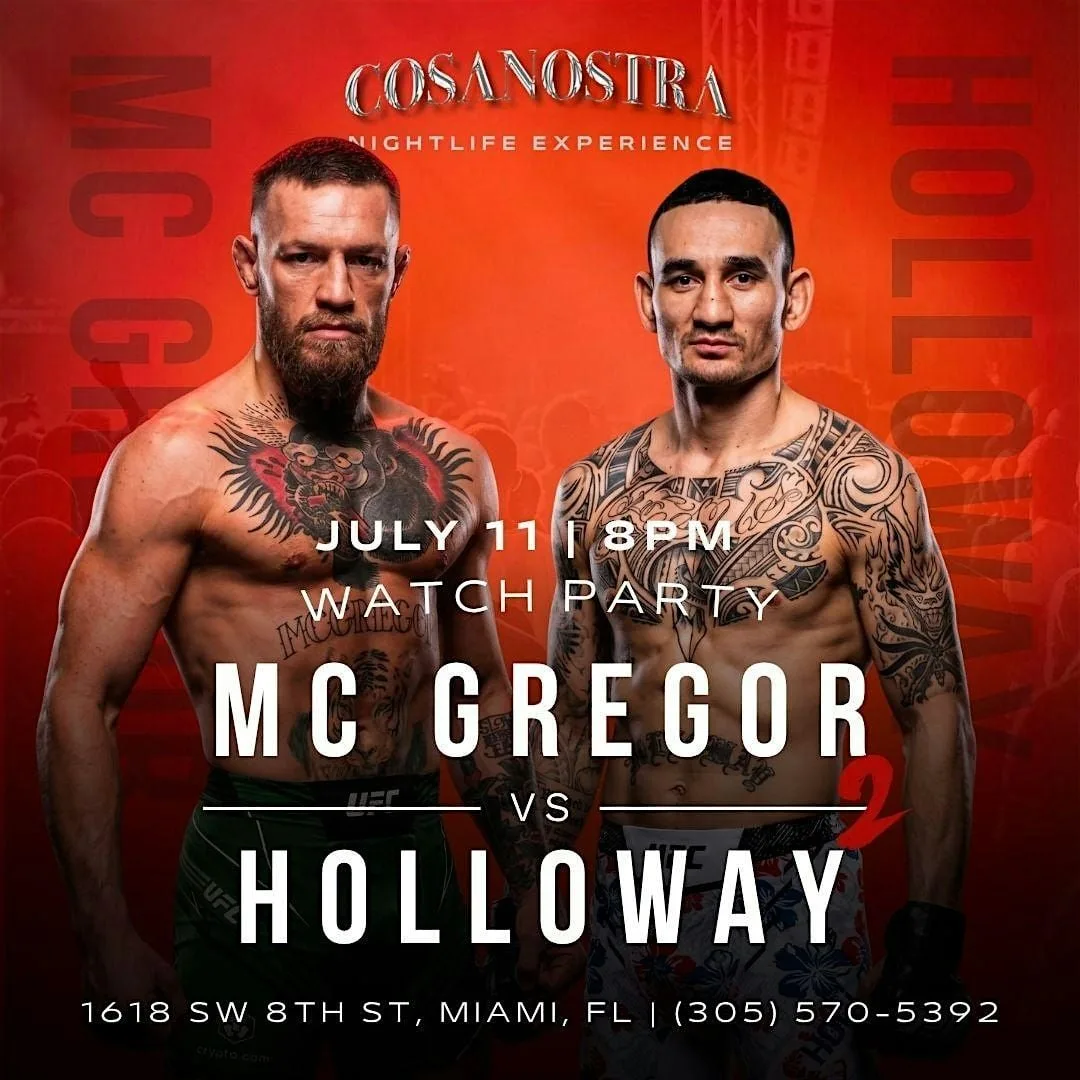 UFC Watch Party: McGregor vs Holloway (UFC 329)