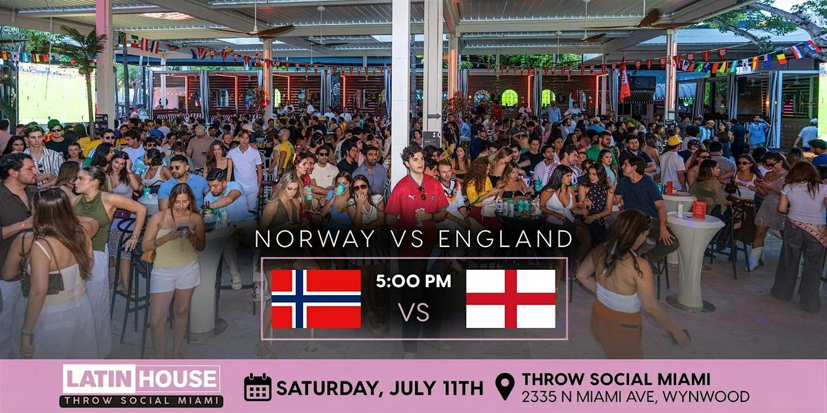 Norway vs England Match Watch Party! Throw Social in Wynwood, Miami