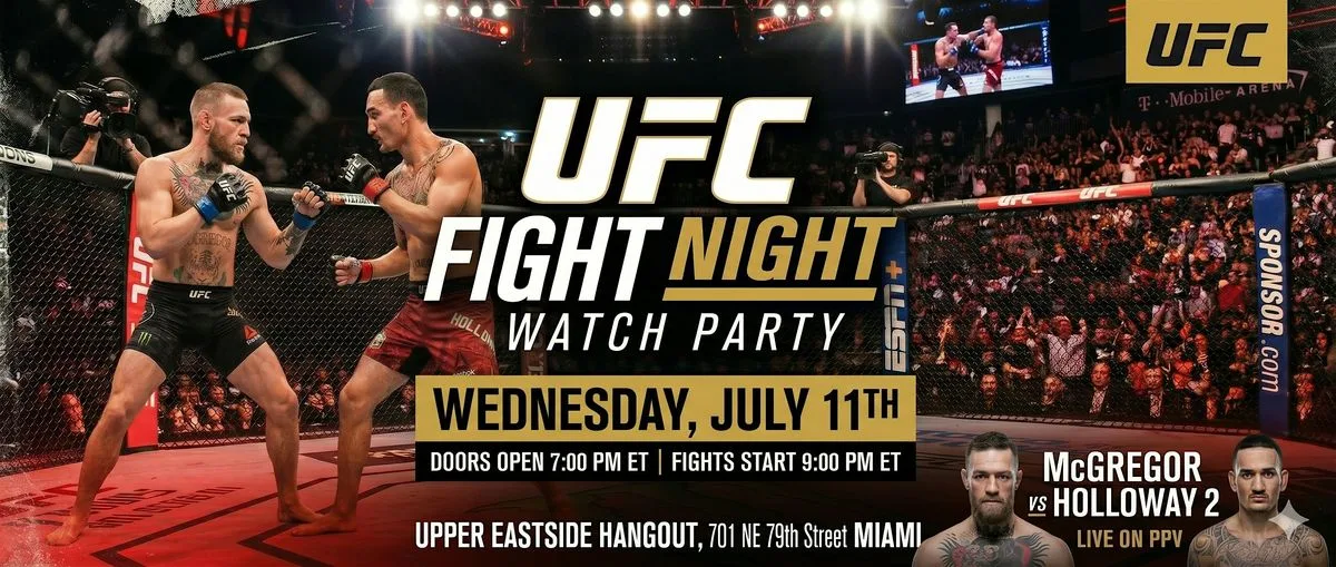 UFC 329 WATCH PARTY MCGREGOR VS HALLOWAY