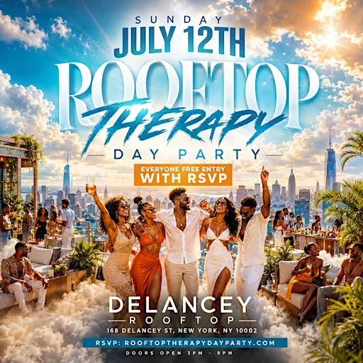 Rooftop Therapy Day Party at Delancey Rooftop | Free Entry with RSVP