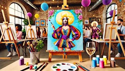 Drag Queen Sip and Paint NYC - The Ultimate Drag Queen Paint experience
